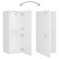 vidaXL Juego de muebles de baño madera de ingeniería blanco brillo vidaXL Juego de muebles de baño madera de ingeniería blanco brillo