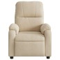 vidaXL Sillón reclinable de masaje tela de microfibra color crema vidaXL Sillón reclinable de masaje tela de microfibra color crema