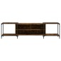 vidaXL Mueble de TV madera de ingeniería roble ahumado 203x37x50 cm vidaXL Mueble de TV madera de ingeniería roble ahumado 203x37x50 cm