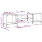 vidaXL Mueble de TV madera de ingeniería roble ahumado 203x37x50 cm vidaXL Mueble de TV madera de ingeniería roble ahumado 203x37x50 cm