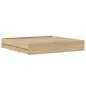 vidaXL Cama con cajones madera ingeniería roble Sonoma 180x200 cm