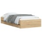 vidaXL Cama con cajones madera ingeniería roble Sonoma 100x200 cm vidaXL Cama con cajones madera ingeniería roble Sonoma 100x200 cm