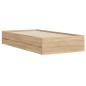 vidaXL Cama con cajones madera ingeniería roble Sonoma 100x200 cm vidaXL Cama con cajones madera ingeniería roble Sonoma 100x200 cm