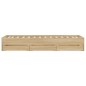 vidaXL Cama con cajones madera ingeniería roble Sonoma 100x200 cm vidaXL Cama con cajones madera ingeniería roble Sonoma 100x200 cm