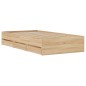 vidaXL Cama con cajones madera ingeniería roble Sonoma 100x200 cm vidaXL Cama con cajones madera ingeniería roble Sonoma 100x200 cm