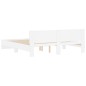 vidaXL Estructura de cama con cabecero blanca 200x200 cm vidaXL Estructura de cama con cabecero blanca 200x200 cm