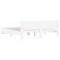 vidaXL Estructura de cama con cabecero blanca 180x200 cm vidaXL Estructura de cama con cabecero blanca 180x200 cm