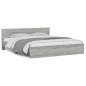 vidaXL Estructura de cama con cabecero gris Sonoma 160x200 cm vidaXL Estructura de cama con cabecero gris Sonoma 160x200 cm
