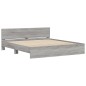vidaXL Estructura de cama con cabecero gris Sonoma 160x200 cm vidaXL Estructura de cama con cabecero gris Sonoma 160x200 cm