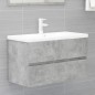 vidaXL Mueble con lavabo madera de ingeniería gris hormigón vidaXL Mueble con lavabo madera de ingeniería gris hormigón
