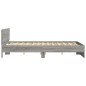 vidaXL Estructura de cama con cabecero gris Sonoma 150x200 cm vidaXL Estructura de cama con cabecero gris Sonoma 150x200 cm