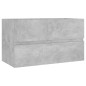 vidaXL Mueble con lavabo madera de ingeniería gris hormigón vidaXL Mueble con lavabo madera de ingeniería gris hormigón
