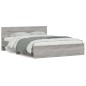 vidaXL Estructura de cama con cabecero gris Sonoma 140x200 cm vidaXL Estructura de cama con cabecero gris Sonoma 140x200 cm
