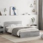 vidaXL Estructura de cama con cabecero gris Sonoma 120x200 cm vidaXL Estructura de cama con cabecero gris Sonoma 120x200 cm