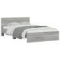 vidaXL Estructura de cama con cabecero gris Sonoma 120x200 cm vidaXL Estructura de cama con cabecero gris Sonoma 120x200 cm