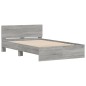 vidaXL Estructura de cama con cabecero gris Sonoma 120x200 cm vidaXL Estructura de cama con cabecero gris Sonoma 120x200 cm
