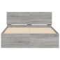vidaXL Estructura de cama con cabecero gris Sonoma 120x200 cm vidaXL Estructura de cama con cabecero gris Sonoma 120x200 cm
