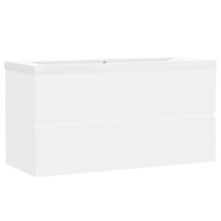 vidaXL Mueble con lavabo madera de ingeniería blanco