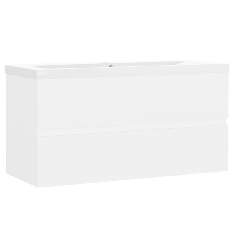 vidaXL Mueble con lavabo madera de ingeniería blanco vidaXL Mueble con lavabo madera de ingeniería blanco