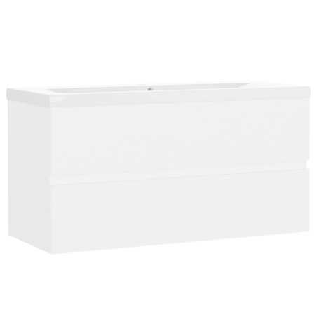 vidaXL Mueble con lavabo madera de ingeniería blanco