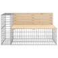 vidaXL Banco jardín diseño gaviones madera maciza pino 244x71x65,5 cm vidaXL Banco jardín diseño gaviones madera maciza pino 244x71x65,5 cm