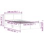 vidaXL Estructura de cama con cabecero marrón roble 135x190 cm