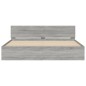vidaXL Estructura de cama cabecero y luces LED gris Sonoma 200x200 cm vidaXL Estructura de cama cabecero y luces LED gris Sonoma 200x200 cm