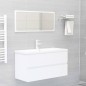 vidaXL Mueble con lavabo madera de ingeniería blanco vidaXL Mueble con lavabo madera de ingeniería blanco