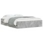 vidaXL Cama con cajones madera de ingeniería gris hormigón 120x190 cm vidaXL Cama con cajones madera de ingeniería gris hormigón 120x190 cm