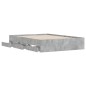vidaXL Cama con cajones madera de ingeniería gris hormigón 120x190 cm vidaXL Cama con cajones madera de ingeniería gris hormigón 120x190 cm