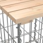 vidaXL Banco jardín diseño gaviones madera maciza pino 244x71x65,5 cm vidaXL Banco jardín diseño gaviones madera maciza pino 244x71x65,5 cm
