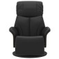 vidaXL Sillón reclinable con reposapiés cuero sintético negro vidaXL Sillón reclinable con reposapiés cuero sintético negro