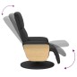 vidaXL Sillón reclinable con reposapiés cuero sintético negro vidaXL Sillón reclinable con reposapiés cuero sintético negro