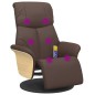 vidaXL Sillón reclinable masaje con reposapiés cuero sintético marrón vidaXL Sillón reclinable masaje con reposapiés cuero sintético marrón