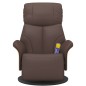 vidaXL Sillón reclinable masaje con reposapiés cuero sintético marrón vidaXL Sillón reclinable masaje con reposapiés cuero sintético marrón