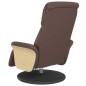 vidaXL Sillón reclinable masaje con reposapiés cuero sintético marrón vidaXL Sillón reclinable masaje con reposapiés cuero sintético marrón
