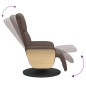 vidaXL Sillón reclinable masaje con reposapiés cuero sintético marrón vidaXL Sillón reclinable masaje con reposapiés cuero sintético marrón