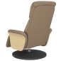 vidaXL Sillón reclinable masaje reposapiés cuero sintético capuchino vidaXL Sillón reclinable masaje reposapiés cuero sintético capuchino