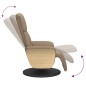 vidaXL Sillón reclinable masaje reposapiés cuero sintético capuchino vidaXL Sillón reclinable masaje reposapiés cuero sintético capuchino