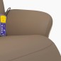 vidaXL Sillón reclinable masaje reposapiés cuero sintético capuchino vidaXL Sillón reclinable masaje reposapiés cuero sintético capuchino