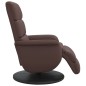 vidaXL Sillón reclinable con reposapiés cuero sintético marrón vidaXL Sillón reclinable con reposapiés cuero sintético marrón