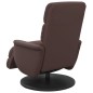 vidaXL Sillón reclinable con reposapiés cuero sintético marrón vidaXL Sillón reclinable con reposapiés cuero sintético marrón