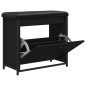 vidaXL Banco zapatero con cajón abatible negro 62x32x56 cm vidaXL Banco zapatero con cajón abatible negro 62x32x56 cm
