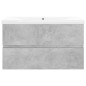 vidaXL Mueble con lavabo madera de ingeniería gris hormigón vidaXL Mueble con lavabo madera de ingeniería gris hormigón