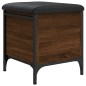 vidaXL Banco con almacenaje madera ingeniería roble marrón 42x42x45 cm vidaXL Banco con almacenaje madera ingeniería roble marrón 42x42x45 cm
