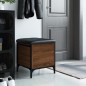 vidaXL Banco con almacenaje madera ingeniería roble marrón 42x42x45 cm vidaXL Banco con almacenaje madera ingeniería roble marrón 42x42x45 cm