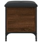 vidaXL Banco con almacenaje madera ingeniería roble marrón 42x42x45 cm vidaXL Banco con almacenaje madera ingeniería roble marrón 42x42x45 cm