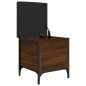 vidaXL Banco con almacenaje madera ingeniería roble marrón 42x42x45 cm vidaXL Banco con almacenaje madera ingeniería roble marrón 42x42x45 cm