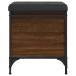 vidaXL Banco con almacenaje madera ingeniería roble marrón 42x42x45 cm vidaXL Banco con almacenaje madera ingeniería roble marrón 42x42x45 cm