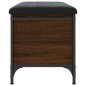 vidaXL Banco con almacenaje madera ingeniería roble marrón 62x42x45 cm